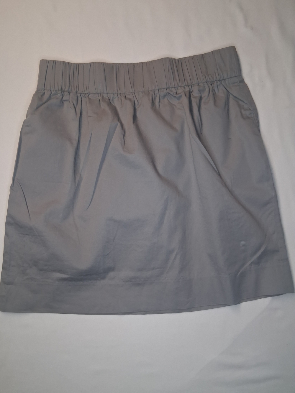 J. Crew Light Gray Elastic-Waist Mini Skirt
